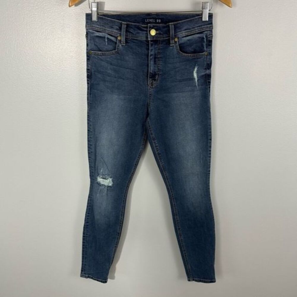 Level 99 Tanya High-Rise Skinny Jeans Size 28 Distressed Casual Party